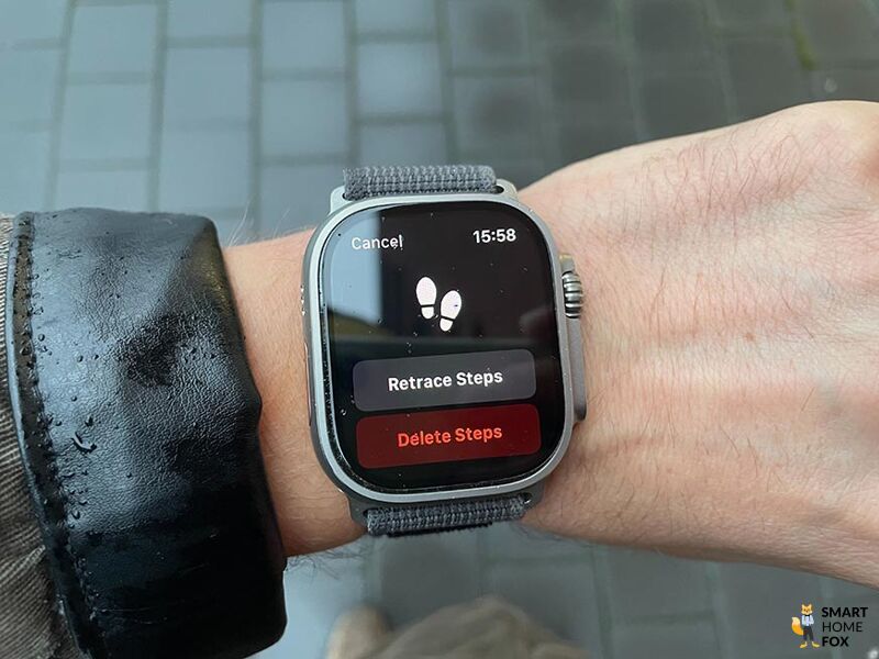 Функция Backtrack на Apple Watch Ultra.